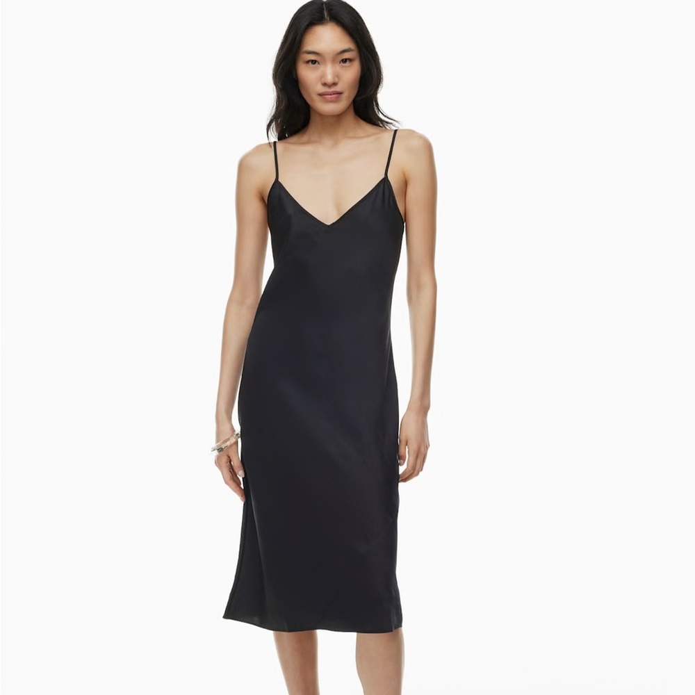Aritzia Elegant Black Slip Dress
